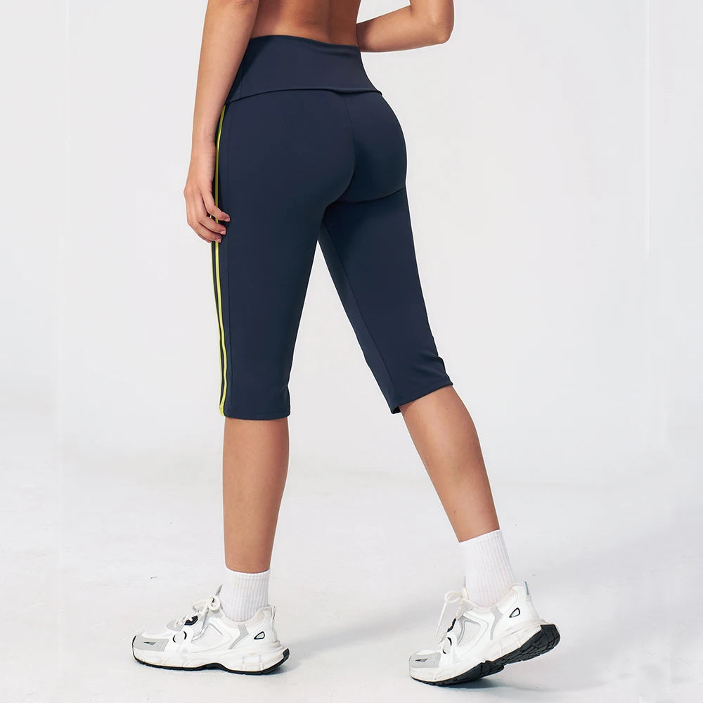 Calf-Length Pants High Waist Capri Leggings Women Fitness Pants Running Yoga Leggings Pants Gym Tights Leggings Push Up Workout