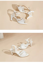 Sandals for Women'sNew Summer Elegant Temperament High Heels Coarse Heels Fish Mouth Breathable Comfortable Fashion Pumps