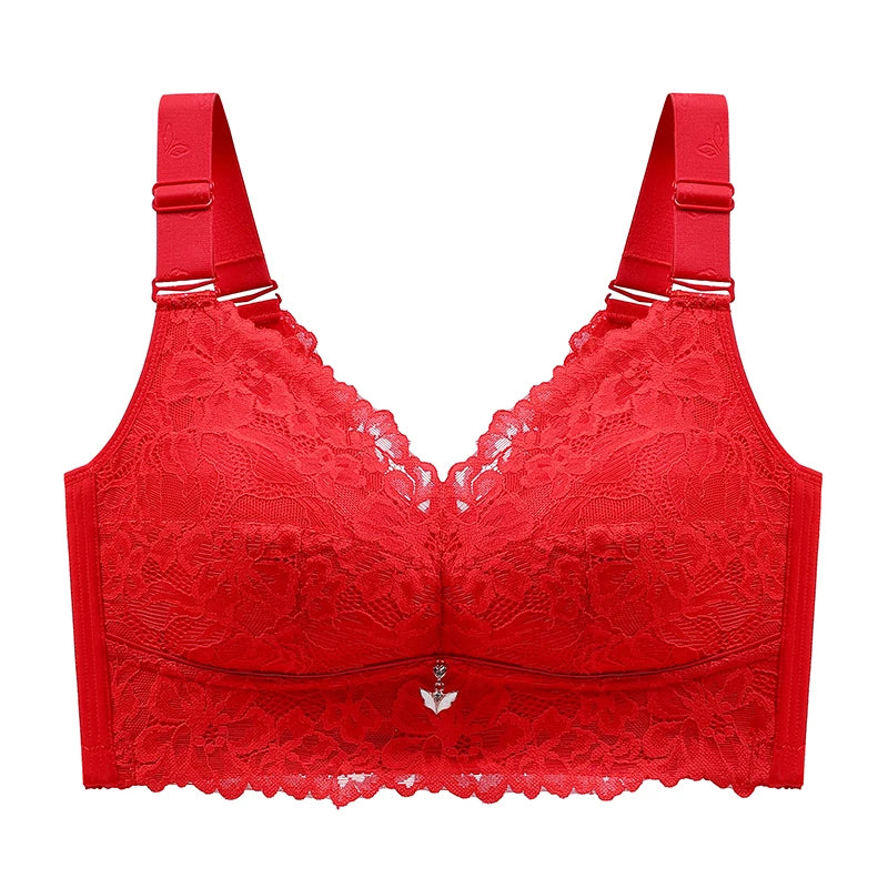 Push Up Bra Female Lingerie Sexy Bra Lace Bras for Women Wire Free Underwear Women 52C D E Cup Plus Size Bra Women Clothing Bras