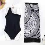 2024 Sexy Sling Ruffle Solid Two Pieces Bikini Women High Waist 3D Flower Swimsuit Skirt Summer Backless Beachwear Bathing Suit