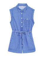 Gingham Printed Jumpsuit Women 2025 Summer Spring Wide Leg Casual Overalls for Women Cotton Linen Romper Pockets Playsuit