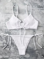 2024 Sexy Bikini Women Low waist Swimsuit Female Solid Brazilian Bikinis Set 2 Pieces Swimming Beach Bathing Suit New Beachwear