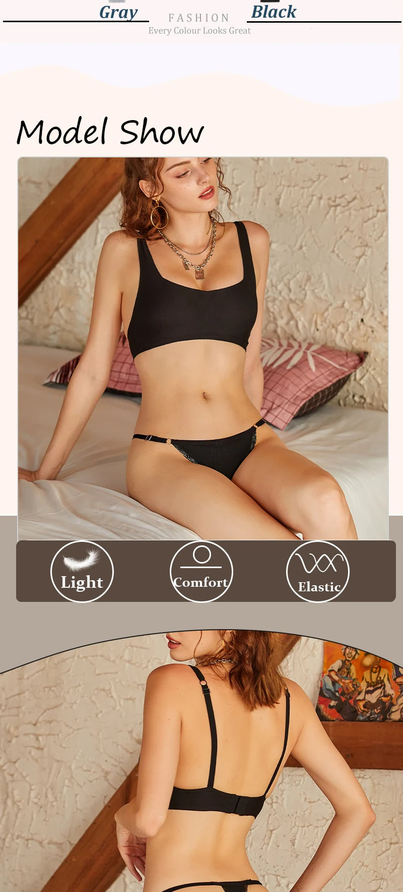 3Pcs G-String Cotton Sexy Women Thongs Adjustable Belt Seamless Panties Breathable Low Waist Lingerie Female Soft Solid Color