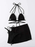 3 Pieces Thong Bikini 2026 Women With Skirt Trikini Swimwear Female Triangle Swimsuit Beach Wear Bathing Swimming Suit Summer