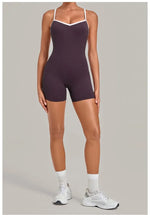 Women's Seamless Yoga Jumpsuits Fitness Sports Gym Hip-lifting Sleeveless One-piece Backless Workout Training Shorts Jumpsuit