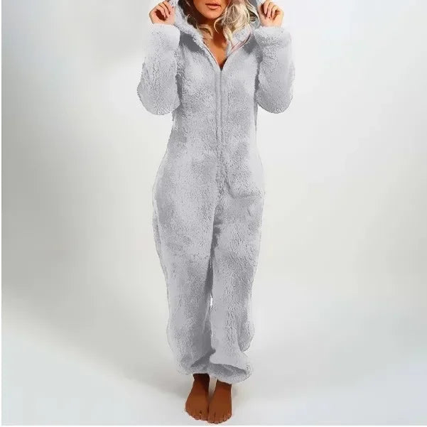 Mode Sourire Vêtements De Nuit Ensemble Plus La Taille Capuche Ensembles Pyjamas pour Femmes Adultes pour Hiver plus size onesie