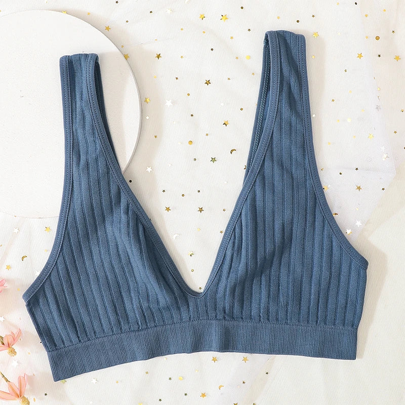 Seamless Tube Top Push-up Bras for Women Deep V Neck Underwear Low Back Brassiere Unlined Sexy Lingerie Crop Top Women Bralette