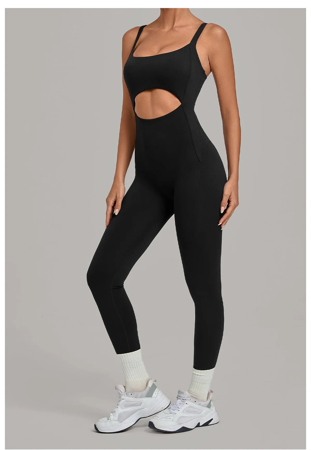 Summer Sports Overalls Women Gym High Stretch Back Zipper Yoga Jumpsuit Tight Hollow Out Slim Hip Lifting One Piece Bodysuit
