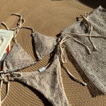 With Mesh Sarong Skirt Halter Bikini Women Swimwear Female Swimsuit Three-pieces Bikini Set Fishnet Bathing Suit Swim Beachwear