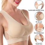 S-6XL Hollow Out Women Sport Bra Fitness Yoga Running Vest Underwear Padded Crop Tops Underwear wireless gym top bras Breathable
