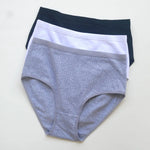 3Pcs/Set Women High Waist Panties Cotton Briefs Tummy Control Underwear Sexy Lingerie Breathable Full-Coverage Underpants S-XXL