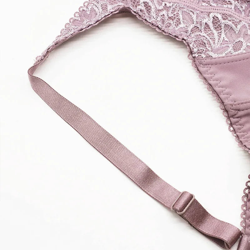 Large Size Bras For Women Flower-Dotted Unlined Underwire Female Underwear Lace Sexy Lingerie Top B C D DD E F Cup