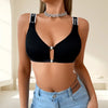 1pc Printed Letter Sexy Women's Bras Shoulder Strap Breathable Camisole Hollow Out Lingerie Padless Bras Athletic Vest Underwear