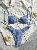 3D Flower Wrinkled Crinkled Bikini 2026 Women Bikinis Female Brazilian Swimwear Two pieces Swimsuit Bikini Set Bathing Suit Swim