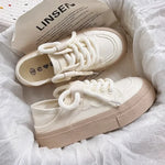 Women's Shoes WhiteNew Canvas Shoes Breathable Comfortable Platform Outdoor Casual Sports Shoes Zapatillas De Mujer