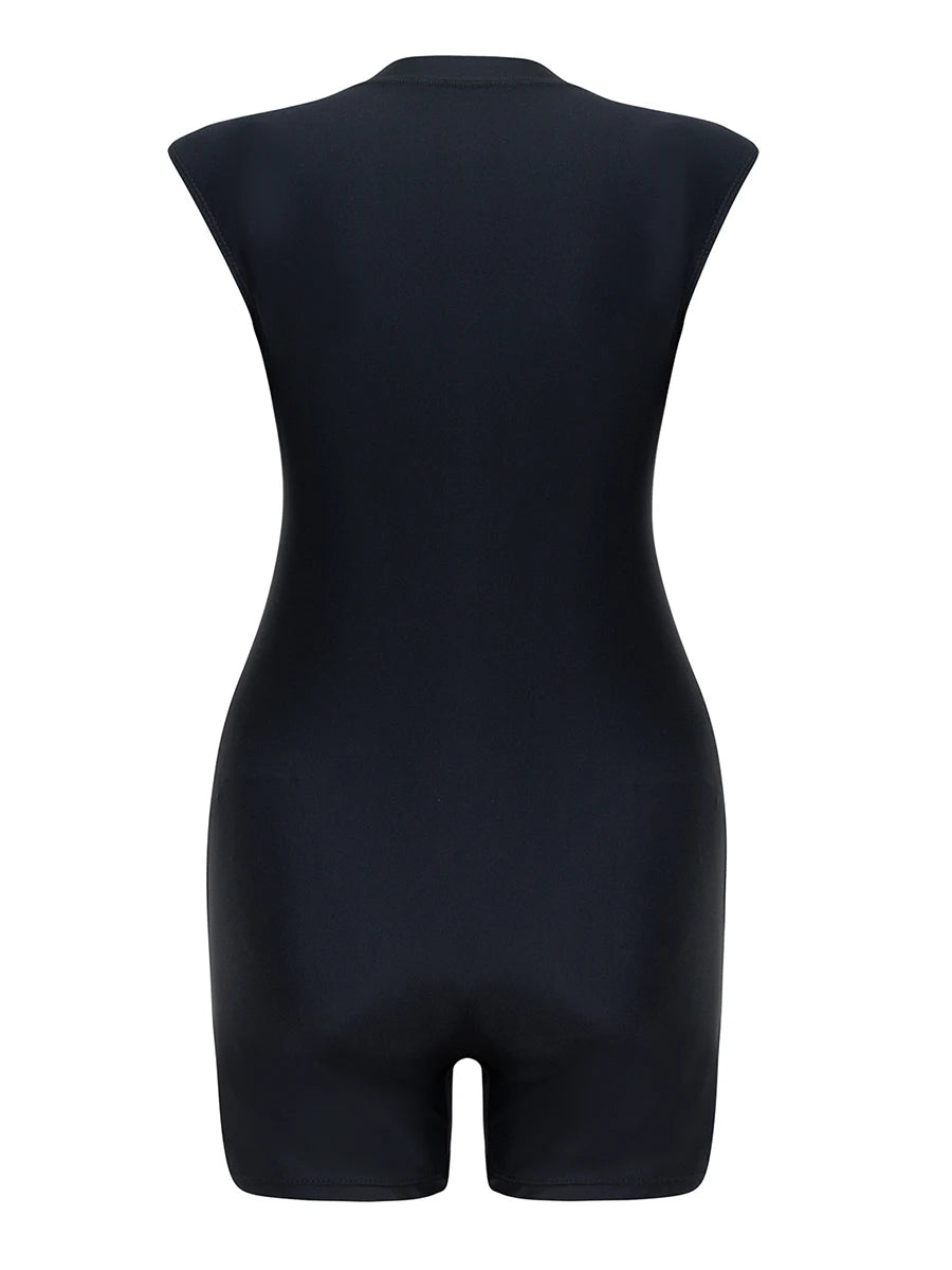 2026 Zipper Sleeveless Slim Swimsuit Women One Piece Swimwear Female Bather Bathing Swimming Swim Surf Suit Beachwear Rush Guard