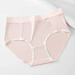 Simple Versatile Color Contrast Ladies Mid Waist Skin Friendly Panties Summer Breathable Cotton Crotch Soft Comfortable Briefs