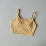 Women's yoga sports bra, small camisole vest integrated fixed gathering sports and fitness bra