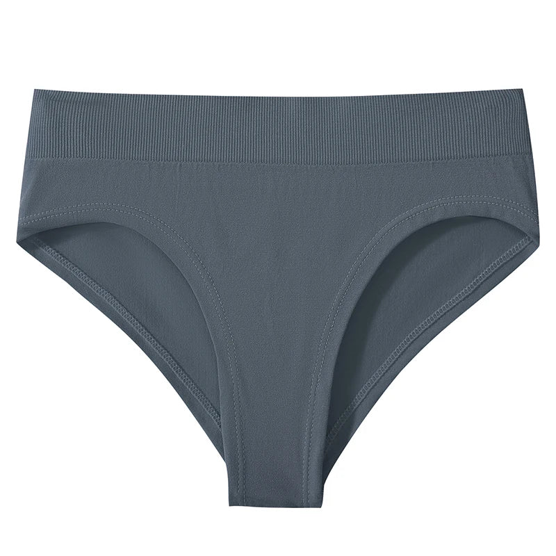 1Pc High Rise Panties Briefs Female Underpants Solid Color Women Seamless Underwear Sexy Lingerie Comfort Sport Intimates S-XXXL