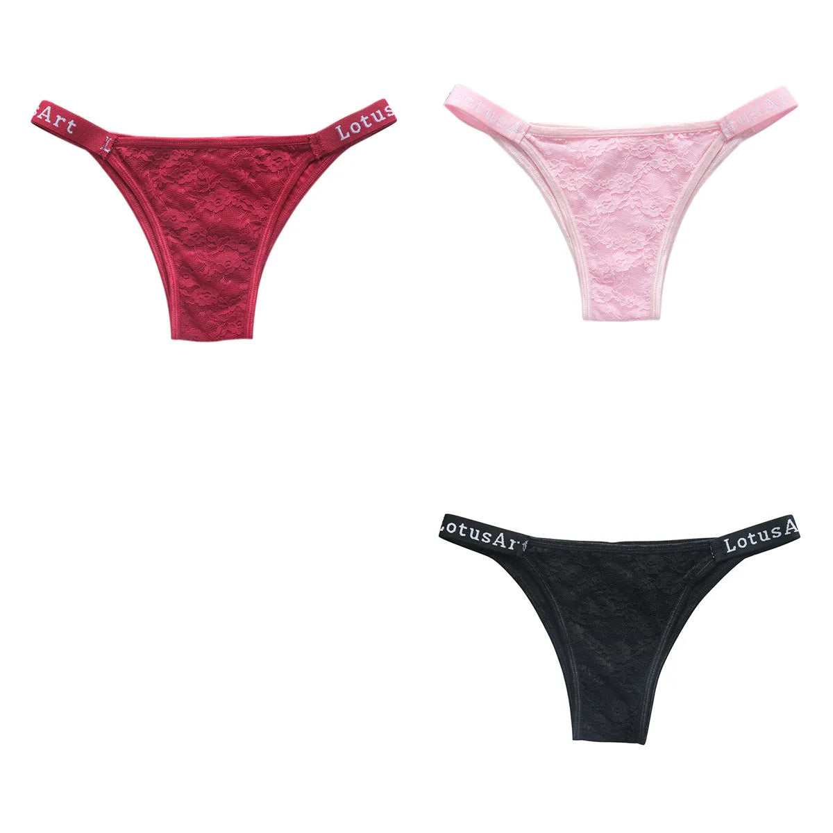 3PCS/Set Women Lace Panties Sexy Brazilian Panties Female Underpant Low Waist Panty Girls Underwear Fashion Intimates