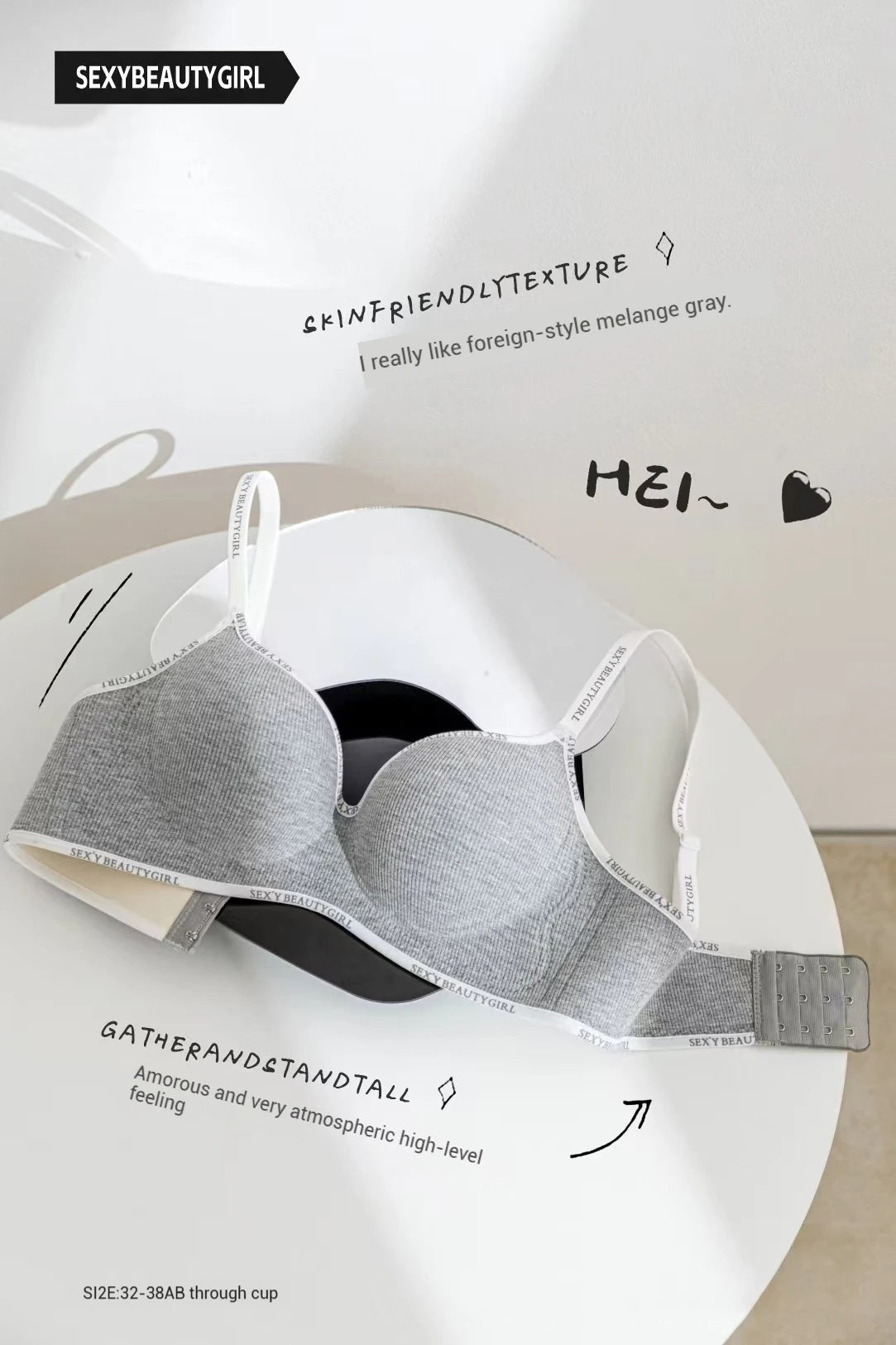 Deep V Knitting Bra Women's Underwear Small Chest Sexy Push Up Lingerie Seamless Bra for Women Bra Thick Bralette 32-38AB