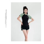 Swimsuit Women's Two-piece Split Sports Style Student Conservative Cover Belly Slimming Hot Spring Ins Style Plus SizeSwimsuit