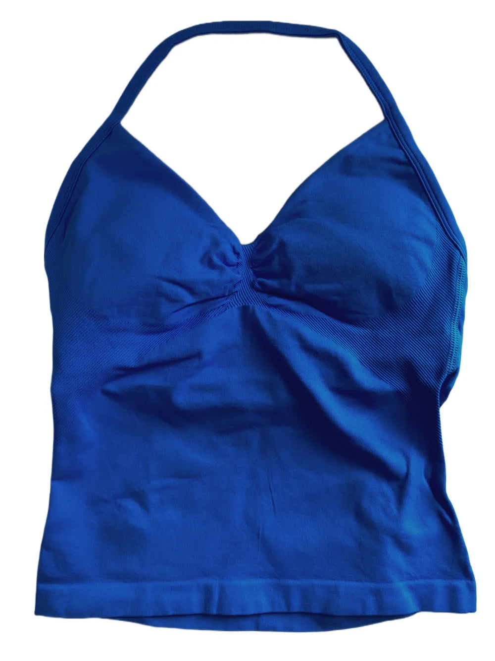 Longline Gym Top Women Clothes Sports Shirts Yoga Crop Top Vest Sports Bra Padded Halter Fitness Backless Workout Tank Top Woman