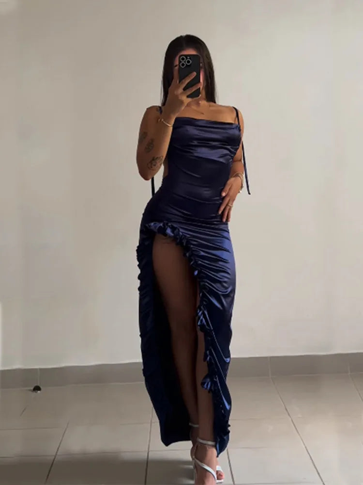 2025 Vestidos Mujer 2024 Elegante Party Dress Streetwear Y2K Sexy Slim Spaghetti Strap Girls Night Club Dresses