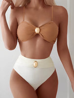Strappy Bikini 2026 Women High Waist Swimsuit Sexy Swimwear Female Bathers Bathing Swimming Swim Suit Beachwear