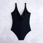 Oval One Piece Swimsuit Female Swimwear Women Patchwork Bathing Suits Summer Beach Wear Tummy Control Monokini Swimming Suit