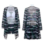 New Print 3 Pieces Padded High Waist Bikini Set Swimsuit Women Swimwear with Kimono Beach Wear Ladies Bathing Suit with Shorts