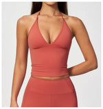 Sexy V Neck Yoga Vest Women Quick Dry Shockproof Slimming Sports Tank Top Cloud Feeling Sanded Workout Fitness Running Vest