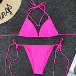Sexy Neon Extreme Mini Micro String Bikini 2025 Women Swimsuit Female Swimwear Two-Piece Bikini Set Bathing Suit Swim Beach Wear