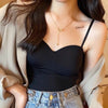 Women Tops With Built In Bra Ice Silk Tube Top Seamless Bra Femal Comfort Underwear Wirefree Padded Brassiere Sexy Crop Top