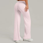 Women's Pilates Straight Yoga Pants Leggings Versatile Loose Wide-Leg Running Sports Fitness Hip-Lifting High Waist Trousers