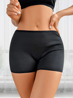 Women's Mid-Rise Panty Tummy Control Boyshort Butt-Lifting Mesh Panel Textured Underpant Hollow Out Breathable Shaping Underwear