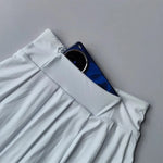 Women's summer new tennis suit set, short polo shirt, short sleeved sports top paired with pleated anti glare skirt pants