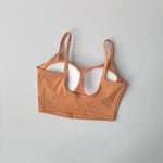 Women's yoga sports bra, small camisole vest integrated fixed gathering sports and fitness bra
