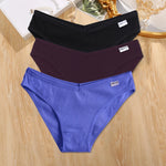 3Pcs/set Cotton Panties Women M-4XL Low Waist Underwear Plus Size Briefs Ladies Comfortable Underpants Female Panties Lingerie