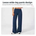 Wide-leg Pants Women Bell-bottoms High Waist Yoga Pants Workout Gym Leggings Naked Feel Pilates Running Cycling Sports Trousers