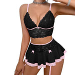 Women's Short Slim Fit Mini Sexy Half Skirt Casual Lace Patchwork Ultra A-line Skirt Party Mini Ruffle Skirt