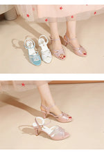 Sandals for Women'sNew Summer Elegant Temperament High Heels Coarse Heels Fish Mouth Breathable Comfortable Fashion Pumps