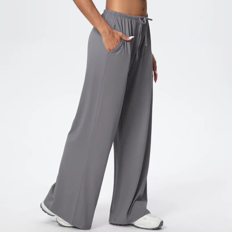 Women's Seamless Yoga Pants Sports Fitness Gym High Waist Hip Lifting Training Straight Leg Pants Running Workout Pants