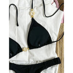 Wrinkled Crinkled Halter Bikini Female Swimsuit Women Swimwear Two-pieces Bikini set Brazilian Bather Bathing Suit Swim V8134