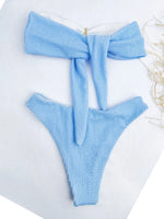 2026 Bandeau Bikinis Starfish Swimsuit Women Sexy Padded Swimwear Female Solid Beachwear Bathers Bathing Swimming Swim Suit