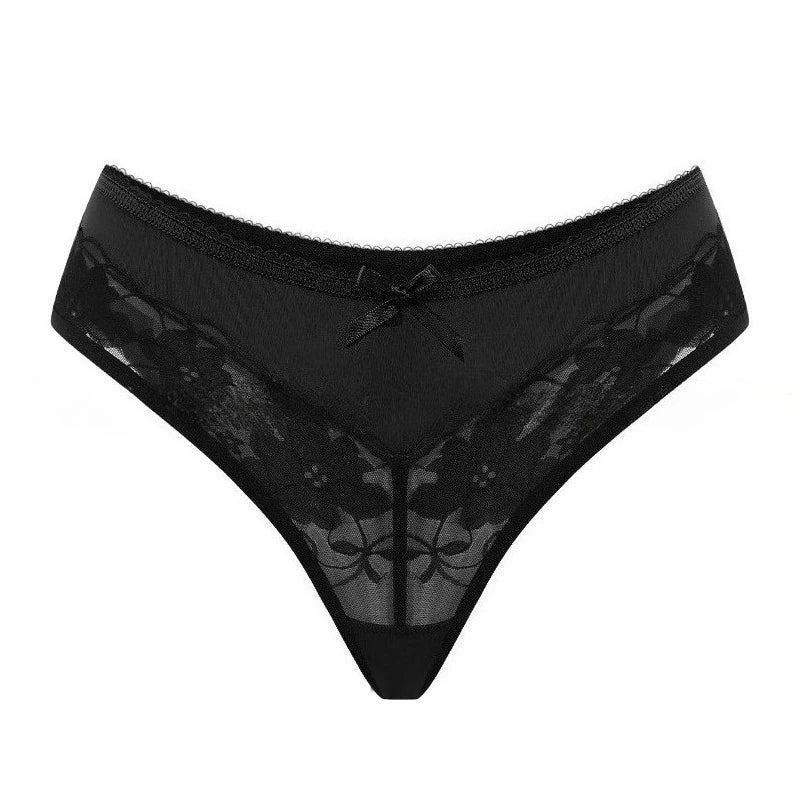1pcs Low Waist Elegant Sexy Lace Bow Women Panties Floral Sexy Lingerie Lady Briefs Breathable Comfortable Female Underwear