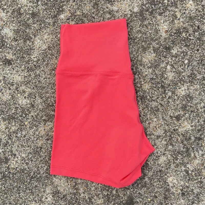 Solid Color High Waist Yoga Short Leg Women Fitness Sport ShortBike Soft Squatting Proof Comprehensive Training Jog Athletic