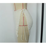 2026 Hollow Out Skirt Sarong Crochet Knitted Tunic Beach Cover Up Beach Wear Beachwear Female Women Cover-ups Beach Dress K8074