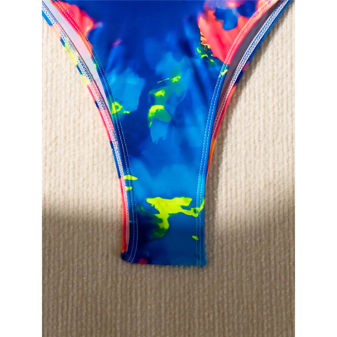 Colorful Printed Underwired Brazilian Bikini Female Swimsuit Women Swimwear Two-pieces Bikini set Bather Bathing Suit Swim K5340