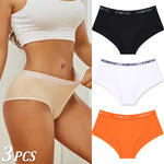New 3Pcs Women's Cotton Briefs Letter Belt Underwear Women Panties Sexy Breathable Briefs Female Stretch Ladies Soft Lingerie
